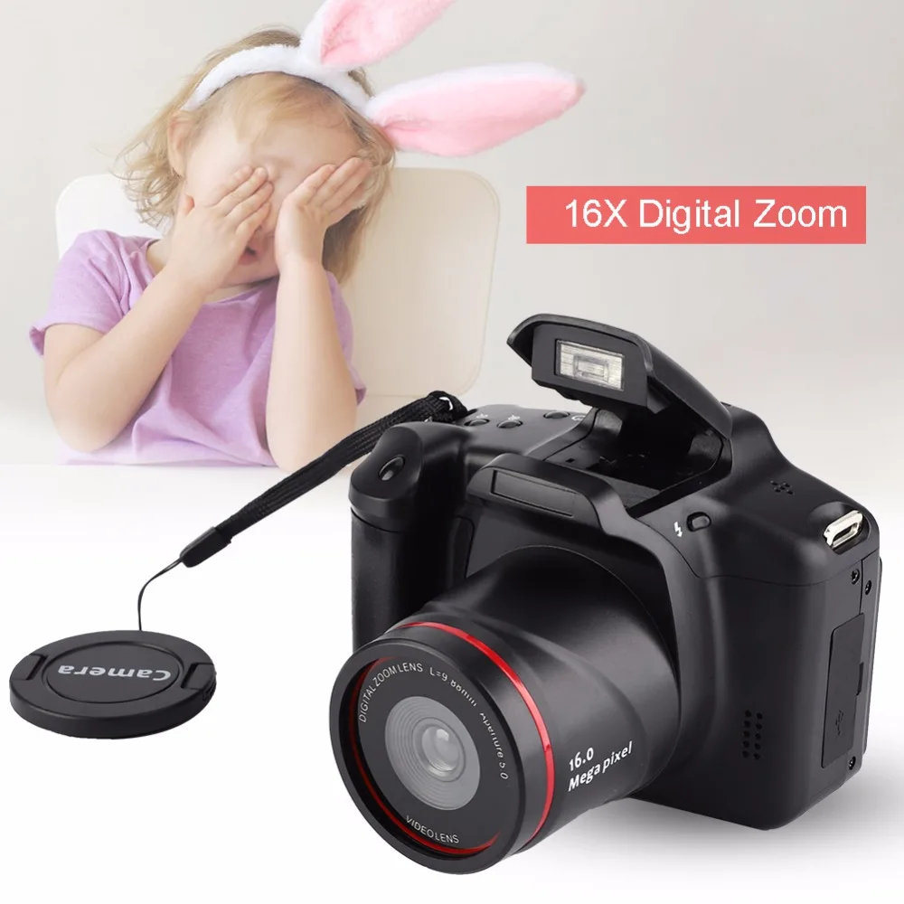 720P 16MP цифровая камера 2,4 дюймов TFT ЖК-экран цифровой 16X зум видеокамера со складным заполняющим светильник Питание от батареи