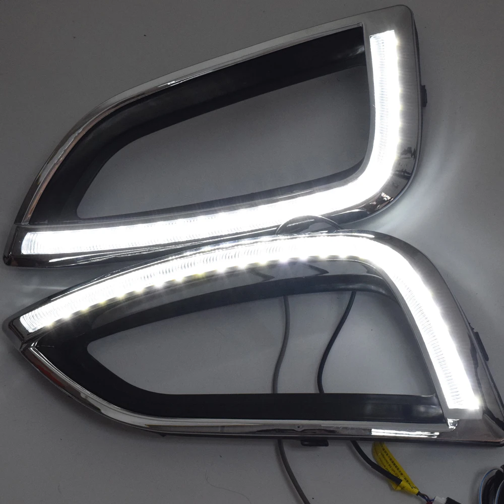 Для hyundai IX35 Светодиодный дневной ходовой светильник в сборе противотуманная фара Дневной светильник s автомобиль Белый DRL Вождения