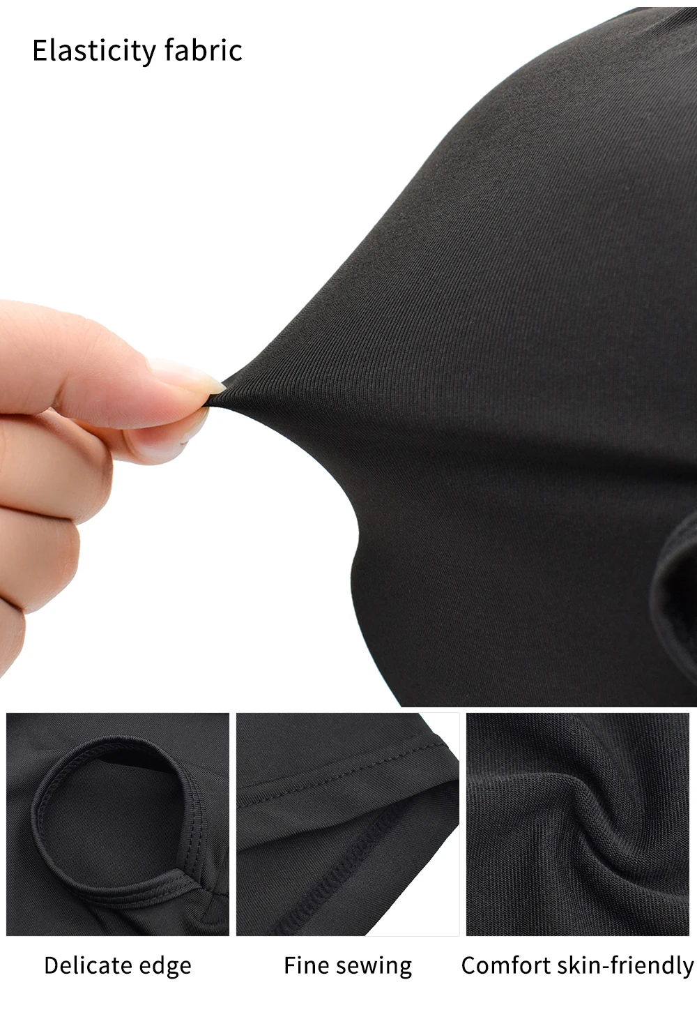 WOSAWE Motorcycle Balaclava Full Face Cover Mask Breathable Three 2 Hole CS Motocross Helmets Beanie Face Masks Black White