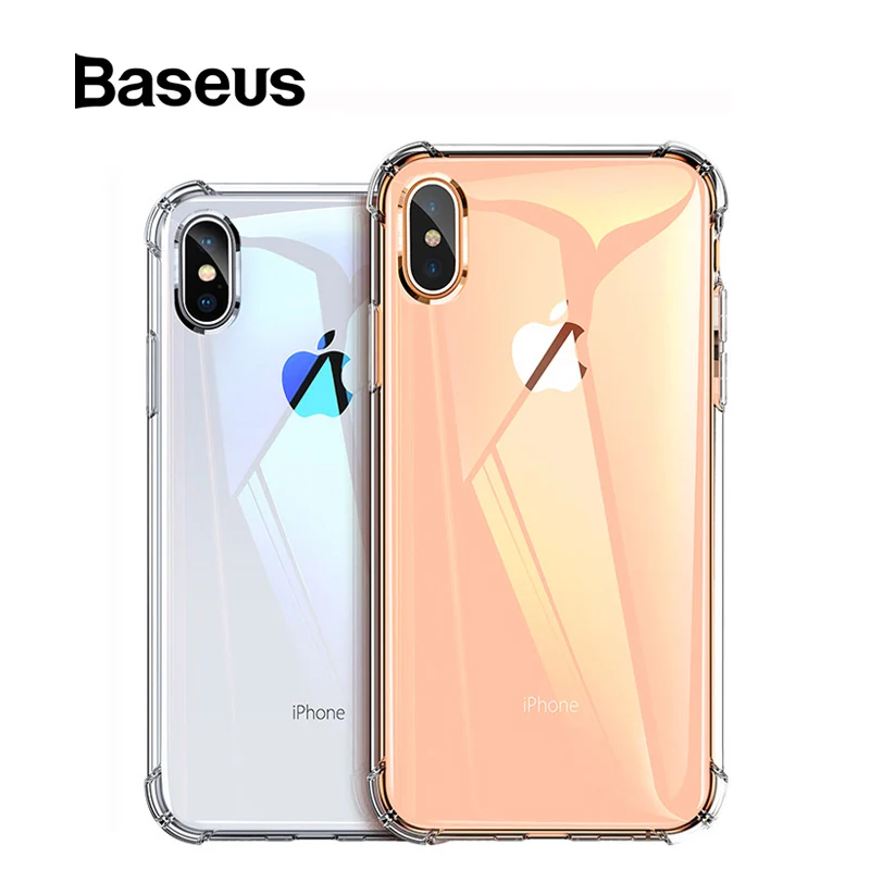 Противоударный чехол для телефона Baseus для iPhone Xs, XR, Xs, Max, Прозрачная мягкая защитная задняя крышка из ТПУ для, новые аксессуары для iPhone, чехол