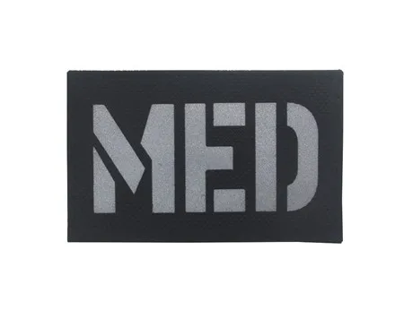 IR MED военный боевой дух нашивки вышивка нашивки Светоотражающие медицинский тактический боевой EMT эмблема ткань для аппликации вышитый значок