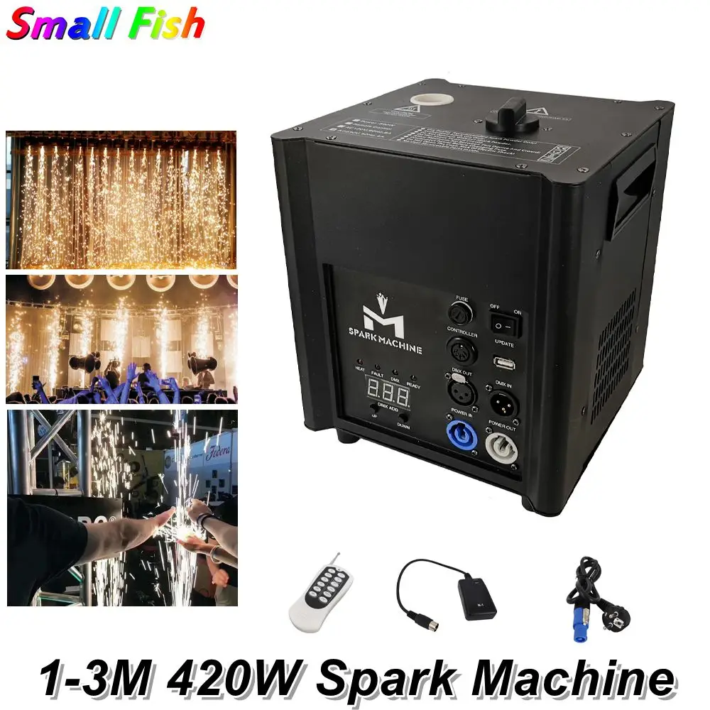 

420W Cold Spark Firework Machine For Wedding Celebration DMX And Remote Control Spark Fountain Sparkular Machine For Dj Stage