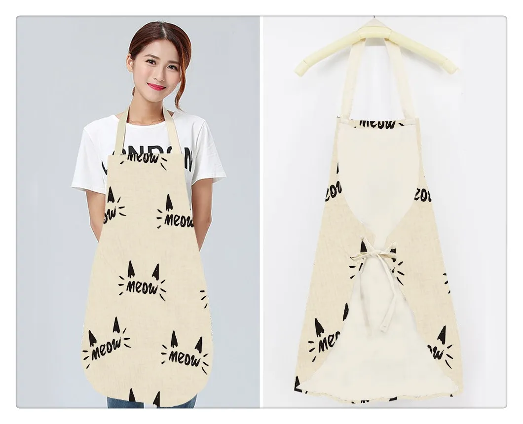 Senyue Cute Cat кухонные инструменты для уборки дома садовник передник бармена нагрудники для взрослых женщин и мужчин
