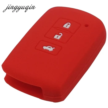 Keyforkess nuovo astuccio portachiavi in Silicone per Toyota Camry 7 Highlander 3 pulsanti Smart Car Key Cover - Jingyuqin nuovo astuccio portachiavi in Silicone per Toyota Camry 7 Highlander 3 pulsanti Smart Car