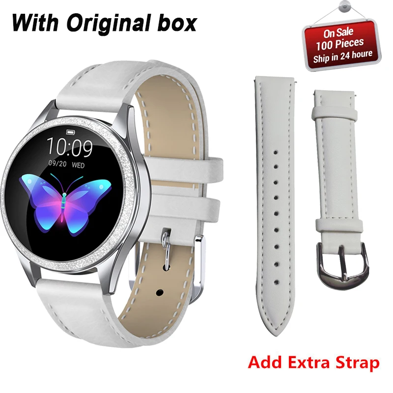 add extra strap Greentiger Модные Смарт-часы для женщин IP68 водонепроницаемый монитор сердечного ритма будильник мульти спортивные женские умные часы VS H8 KW10 - Цвет: add extra strap