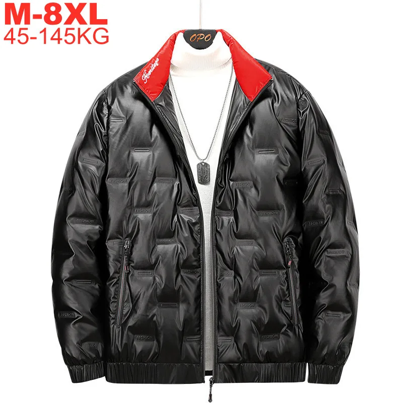 Male Plus Size Clothing Winter Thick Down Jacket Men Fashion Hip Hop Streetwear Oversized Motorcycle Down Jackets Quilted Coat 1