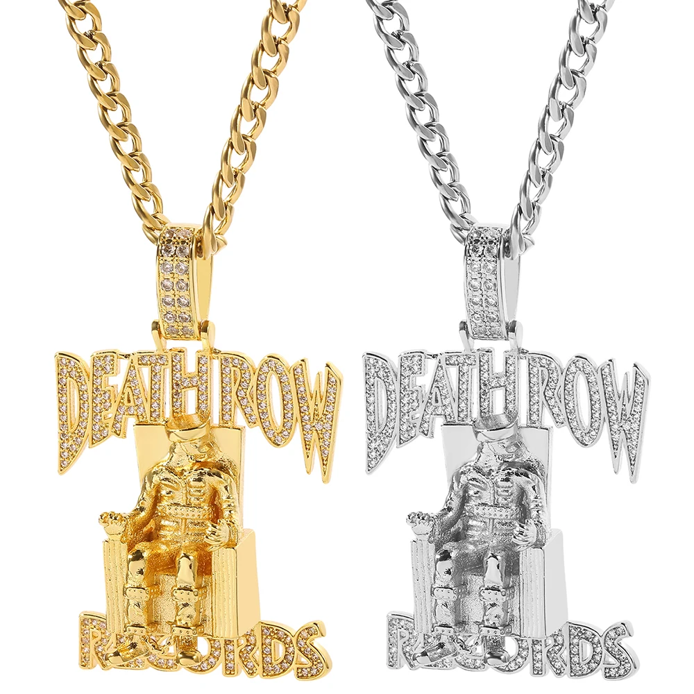 Cuban Necklace Hip Hop Records Men Link Chain Pendant Gold Silver Color Iced  Out Bling Rhinestone Streetwear Jewelry - Necklace - AliExpress