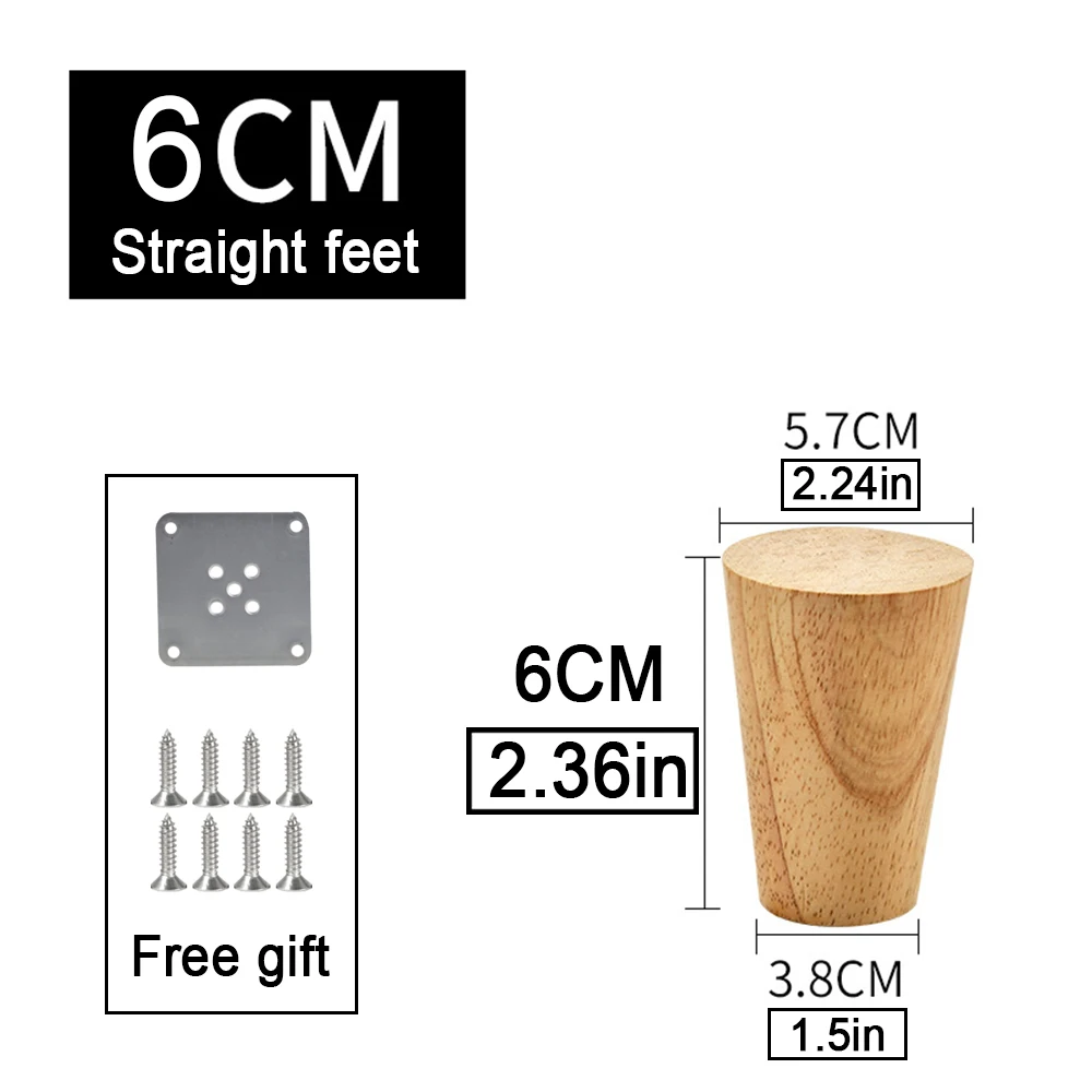 Straight feet 6cm
