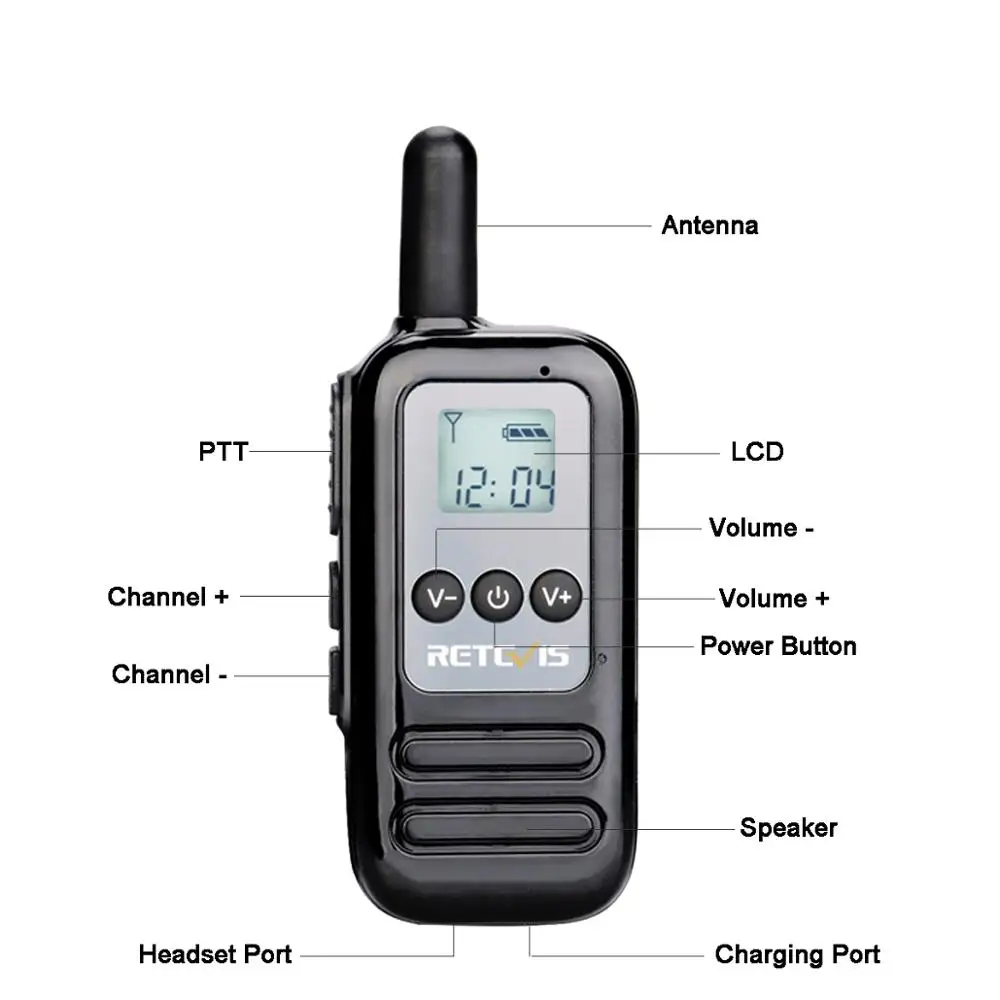 2 шт. RETEVIS RT65/665 мини рация UHF PMR/FRS Радио рация VOX TOT Scan двухстороннее радио Портативная радиостанция