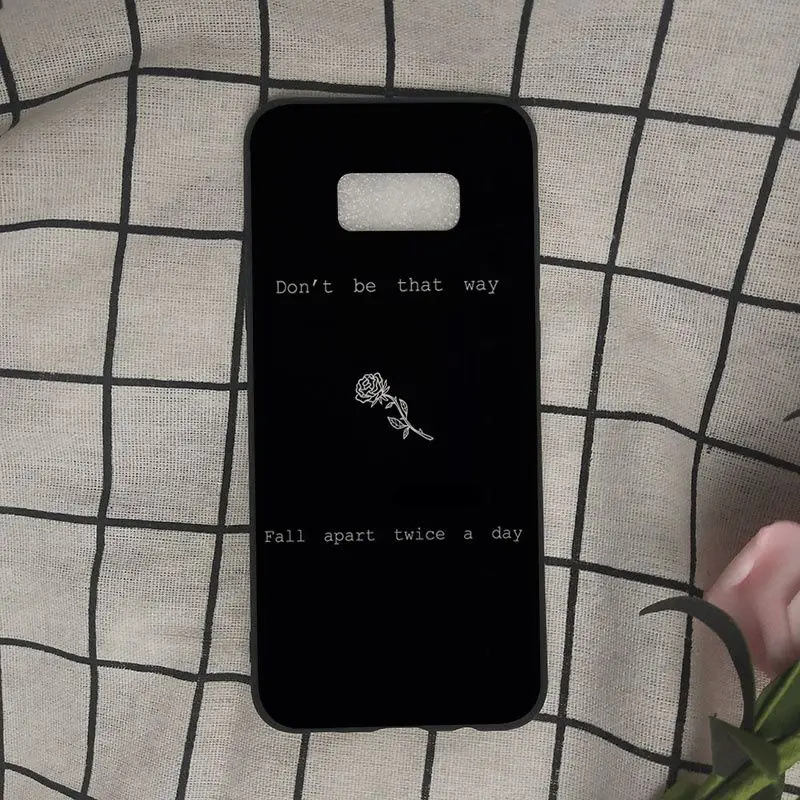 A13 Song Lyrics Billie Eilish эстетический черный мягкий чехол для телефона samsung Galaxy s9 s8 plus s10 s10plus s7 s6edge funda - Цвет: A13