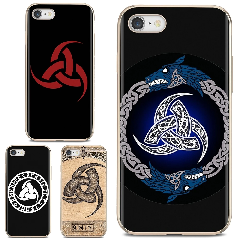 For iPhone iPod Touch 11 12 Pro 4 4S 5 5S SE 5C 6 6S 7 8 X XR XS Plus Max 2020 Viking warrior Triple Horn of Odin Soft Bag Case | Мобильные