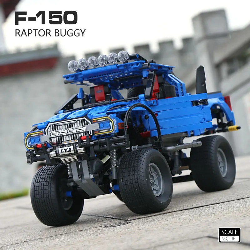IN STOCK 701970 MOC Technic F-150 Raptor Pickup Sets Off-road Vehicle Pull Back Building Blocks Bricks Kids Toys Christmas gift