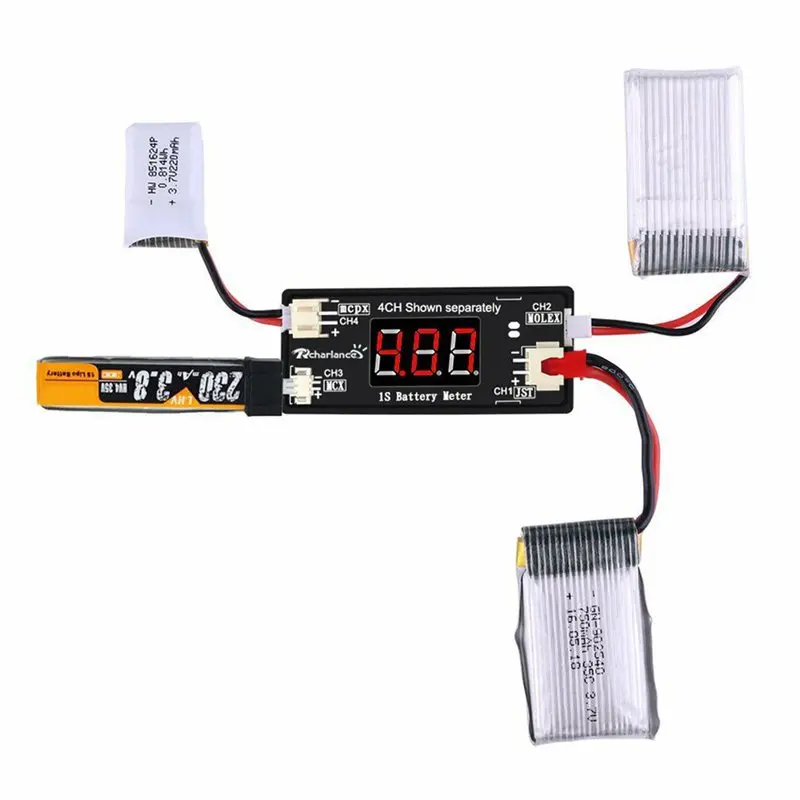 ABKT-1S Lipo батарея напряжение проверки тестер метр для Rc Дрон Квадрокоптер БПЛА Ws