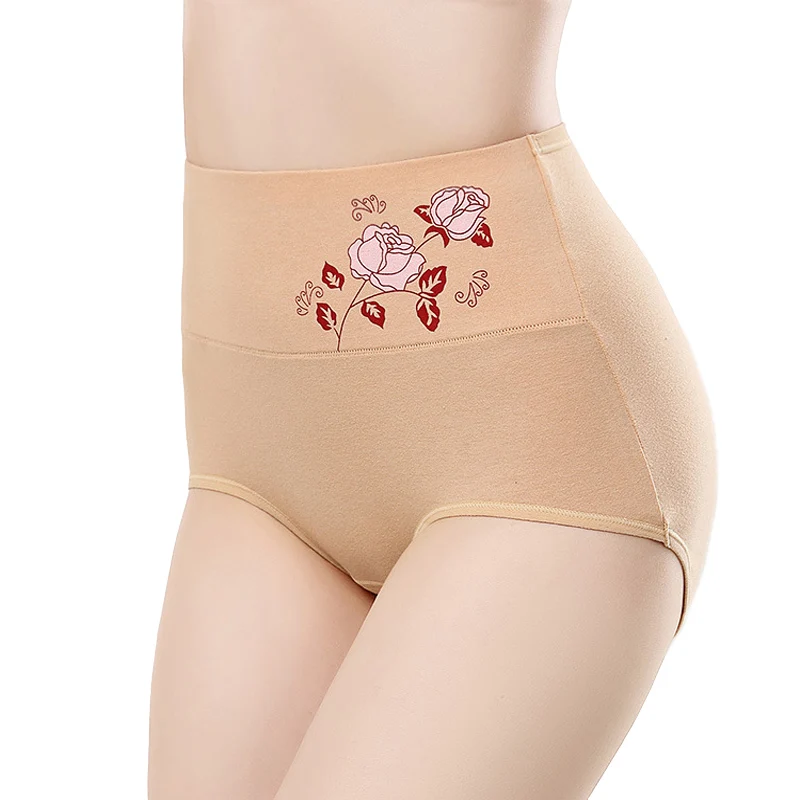 

High Rise Underwear Women's Panties Abdominal Briefs Plus Size Cotton Underpants Printed Seamless Calcinhas Girls Panty Ladies
