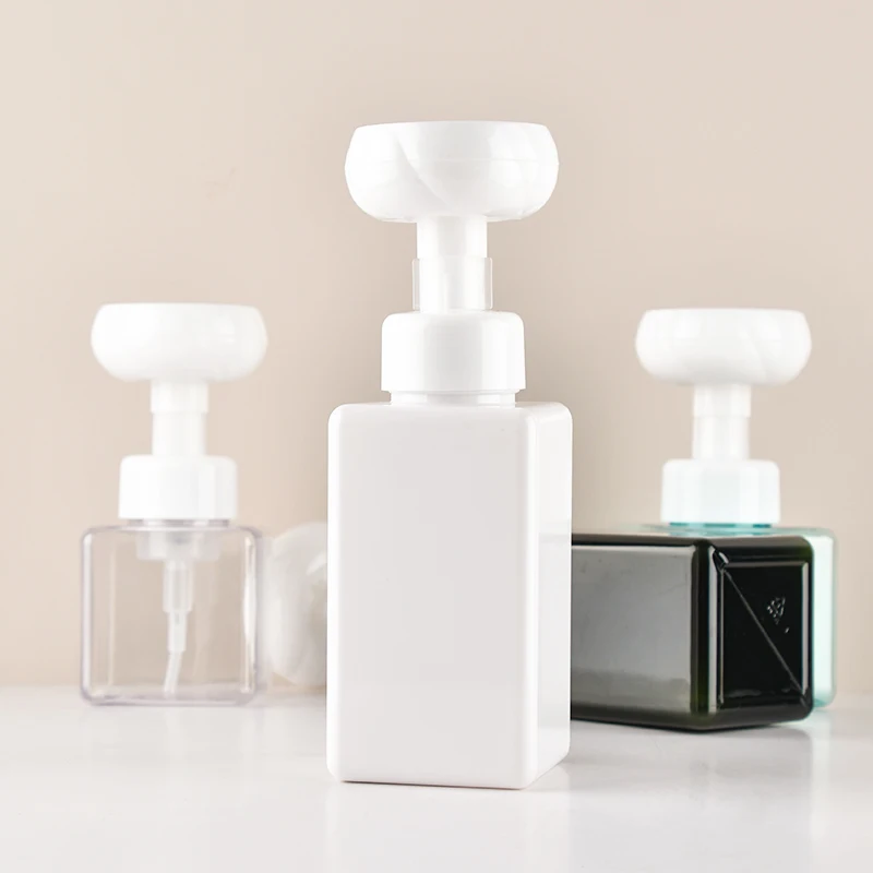 

250ml 450ml 650ml Liquid Soap Dispenser Flower Shape Foam Foaming Pump Empty Bottle Plastic Bottle Shower Gel Foam Pump Bottle