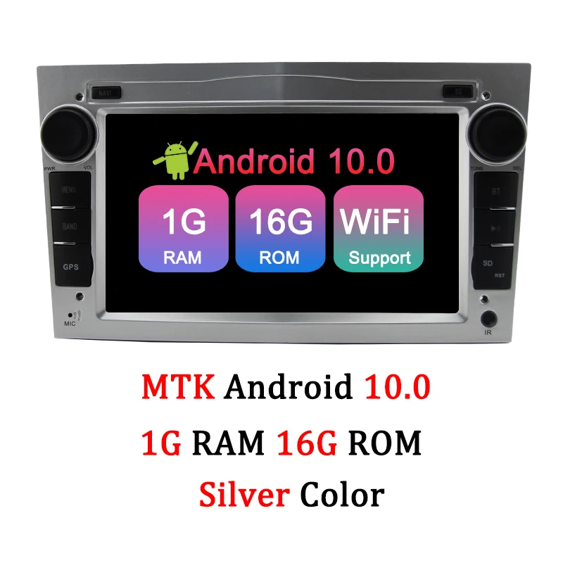 Navivox 2 Din Android 10,0 Opel DVD gps для Opel Astra J Zafira B Astra G Corsa D Vivaro Vectra B Meriva мультимедийный автомобильный плеер - Цвет: 1G 16G Silver