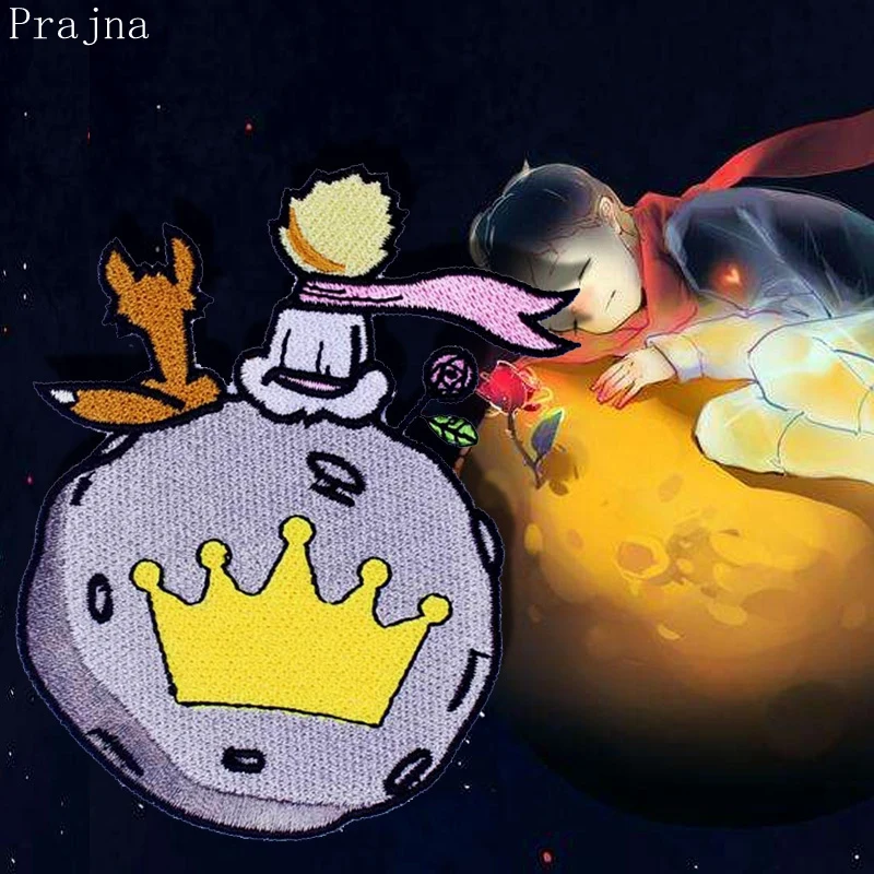 

Prajna Little Prince Patch Stripe Iron On Embroidered Patches For Clothes Hippie Nirvana Patch Picture Anime Stickers On Clothes