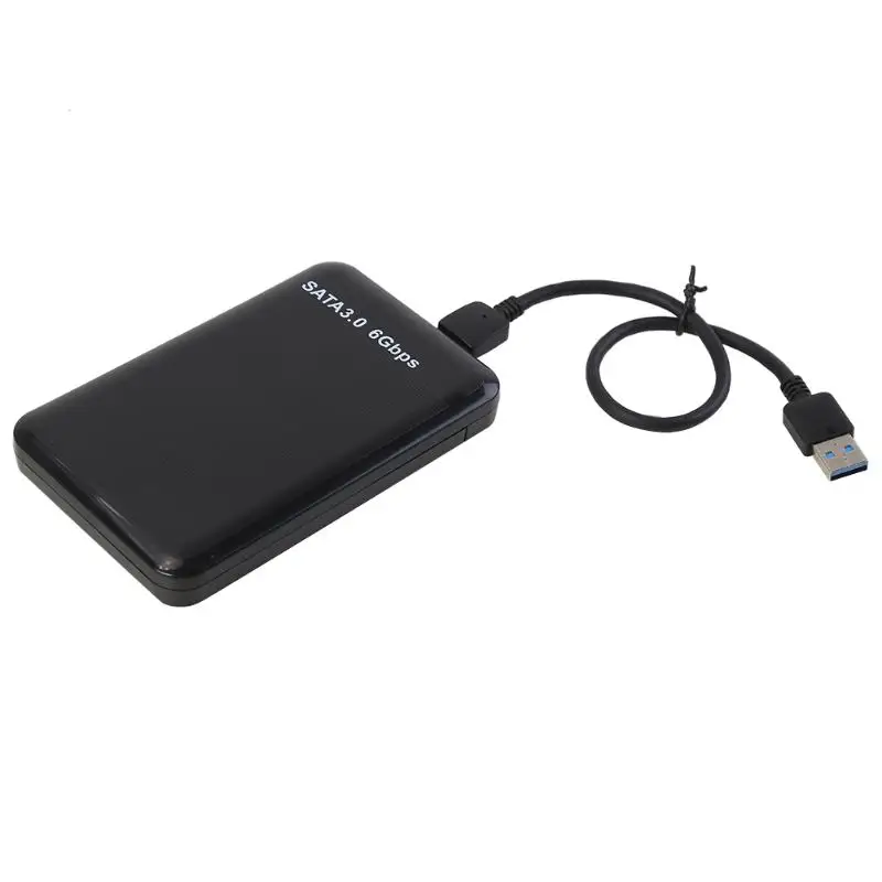 Чехол SSD 2,5 дюймов SATA для USB 3,0 Корпус жесткого диска для SSD диск коробка-чехол на hdd Поддержка UASP HD крышка внешнего жесткого диска - Цвет: Черный