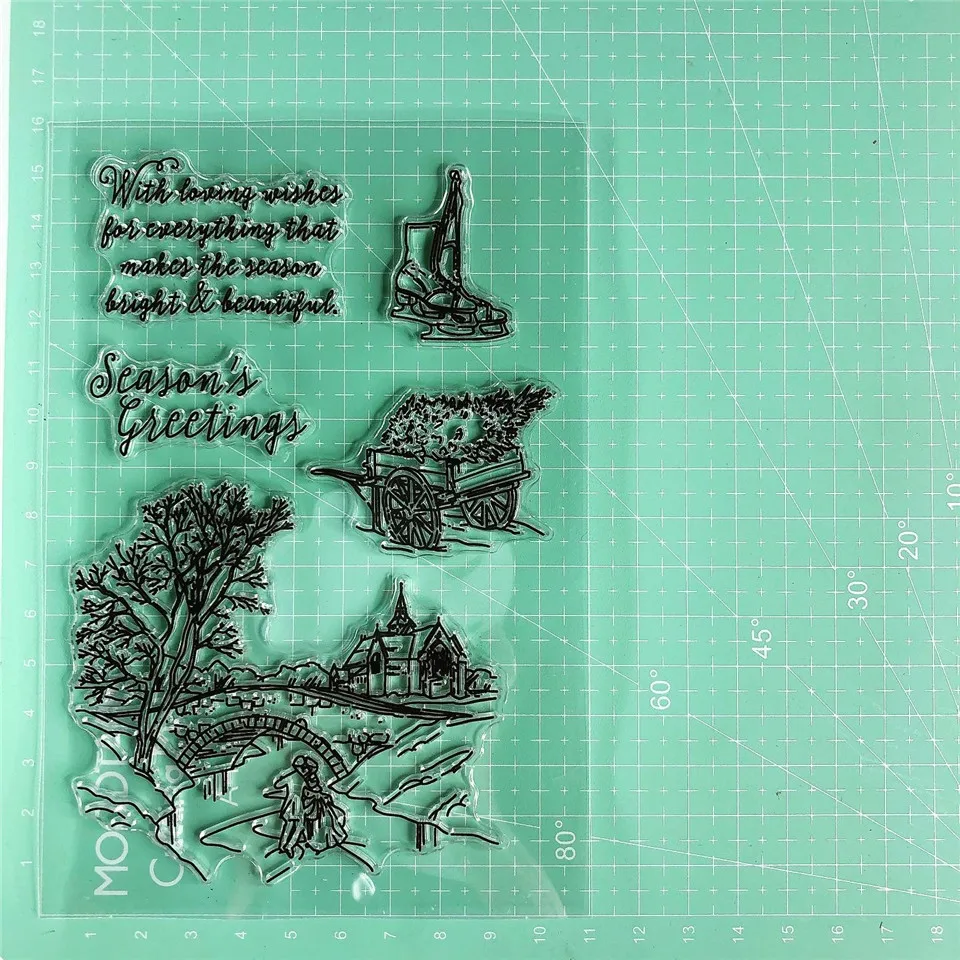 11*16 сезон поздравления прозрачные штампы DIY Силиконовое уплотнение для скрапбукинга открыток для украшения фотоальбома