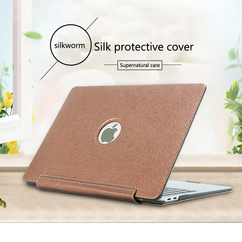 Для MacBook Air Pro retina 15 13 12 11 11,6 чехол для ноутбука PU сиамская кобура шелковая оболочка чехол для MacBook Air Pro 13,3 15,5 Coque