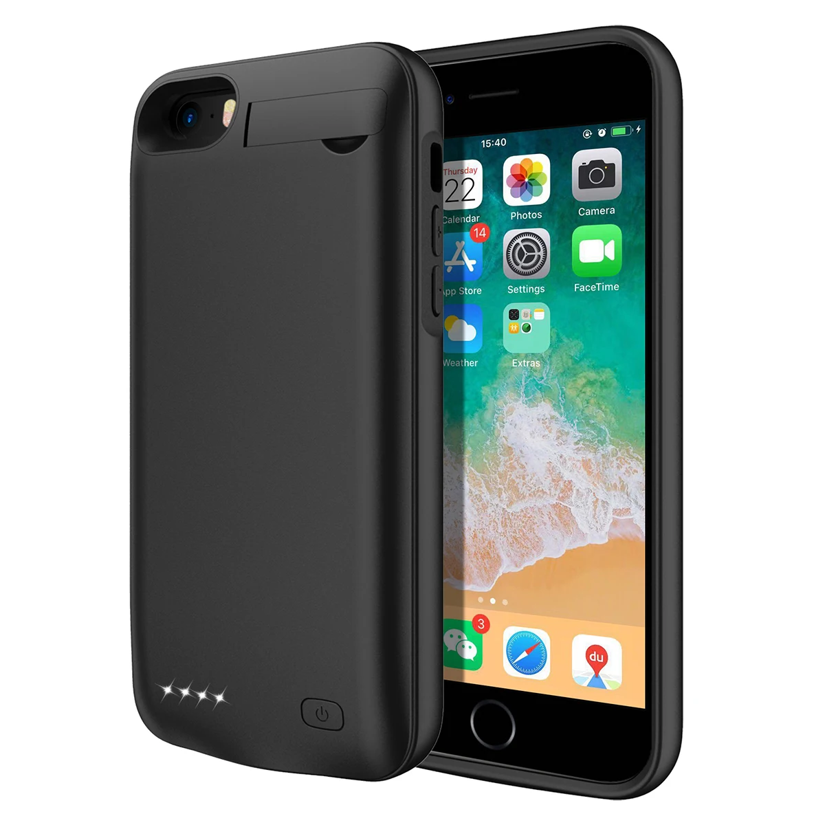 Чехол для iPhone 5, 5S, SE, 5SE, SE, зарядное устройство, 4500 мА/ч, Внешнее зарядное устройство, внешний аккумулятор, чехол для батареи со скрытой подставкой