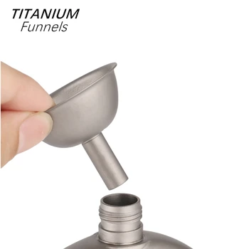 

Titanium Flask Funnel Mini Wine Leakage Pourer Filler Oil Bottle Funnel Edc Flavor-free for Kitchen Home Outdoor Camping Picnic