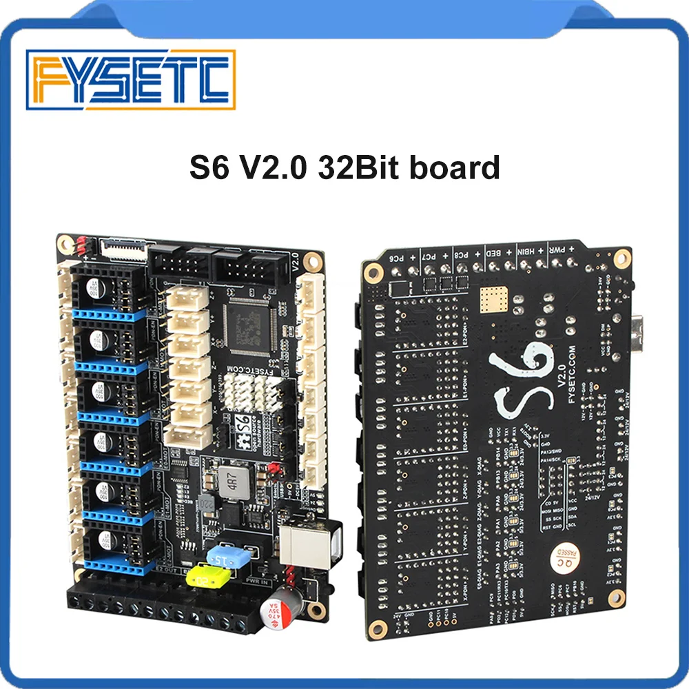 S6 V2.0 доска 32 бит Управление Поддержка 6X TMC драйверы Uart/SPI Летающий провода XH/MX