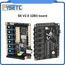 S6 v2.0 placa de controle 32 bits apoio 6x tmc drivers uart/spi voando fio xh/mx conector vs f6 v1.3 skr v1.3