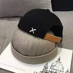 Vintage Dome Hat Mens Solid Color Beanies For Men Caps Fashion Skullcap Retro Hip Hop Cap Brimless Landlord Hats