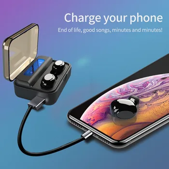 

S590 Bluetooth 5.0 TWS Earbuds Earphones with Digital Display Charging Case Earpiece Bluetooth Sport Earbuds Headset