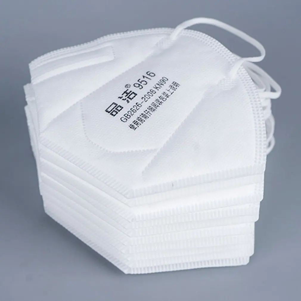 

10Pcs Kn90 Masks Disposable Non-Woven Masks Anti-Haze 5-Layer Filter Mask Labor Insurance Folding Industrial Dust Mask