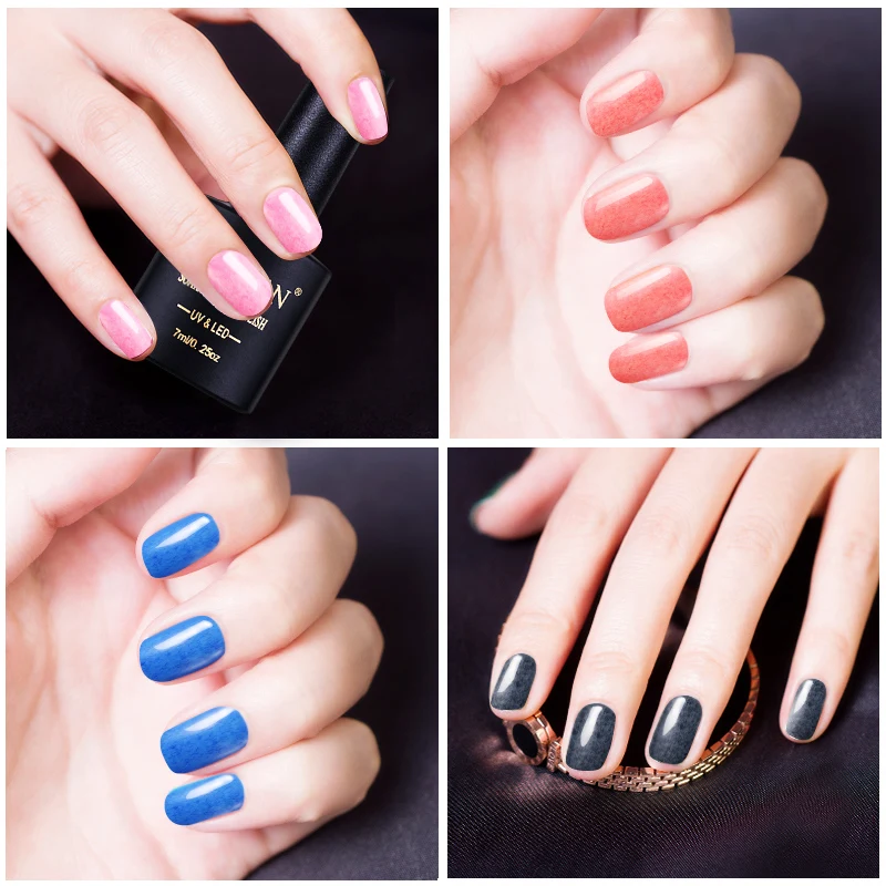 Серия из меха УФ-гель для ногтей светодиодный Гель-лак для ногтей 12 видов цветов для красоты ногтей Полупостоянный светодиодный Гель-лак для Ногтей Стойкий УФ-лак для ногтей