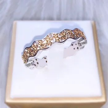 

Vintage Yellow Zircon Color Matching Ring Personality Simple Ladies Ring Manufacturers Wholesale