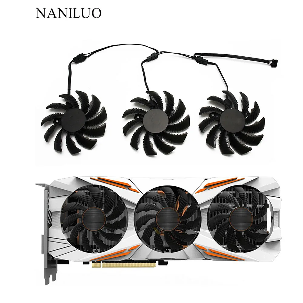 Вентилятор охлаждения 78 мм T128010SU PLD08010S12HH 12 В для Gigabyte GTX1050 1060 1070 1080 G1 N960 N970