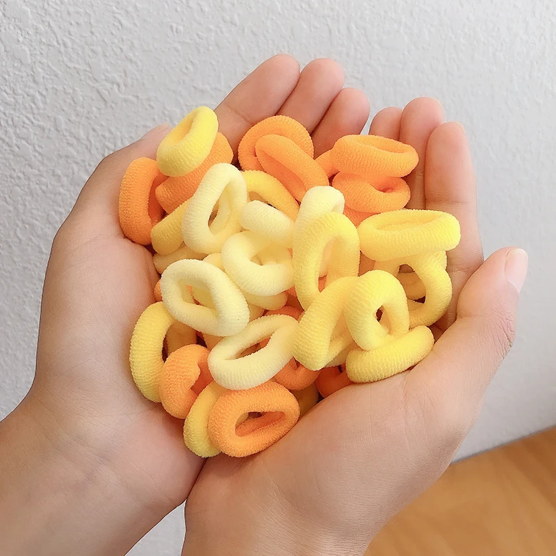 50PCS Colorful Cute Hair Ties for Girls