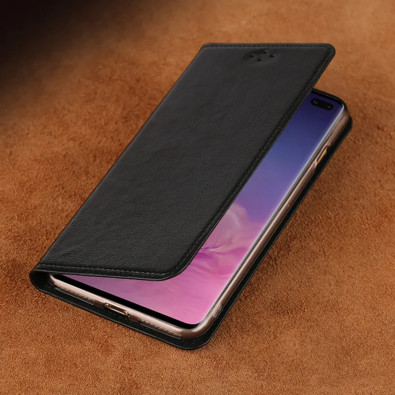 Чехол с откидной крышкой для samsung S6 S7 край S8 S9 S10 плюс A20 A30 A50 A70 масло из вощеной кожи чехол для Note 8 9 10A5 A7 A8 J5 J7 чехол