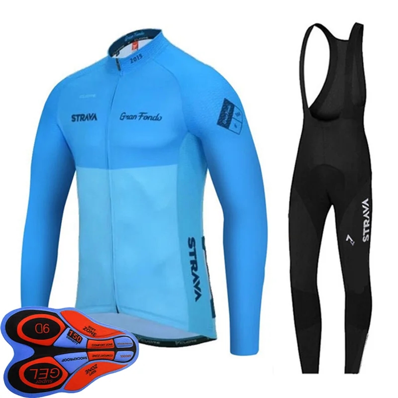 

New Mens Cycling Jersey bike sports Uniform long sleeve mtb bicycle shirt bib pants set Outdoor racing wear Ropa ciclismo Hombre