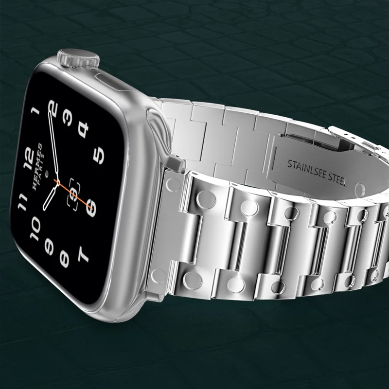 

Band For Apple Watch Series 5 6 SE 40mm 44MM Metal Stainless Steel Bracelet Strap For Apple Watch Series 3 42mm Band 38mm Strap