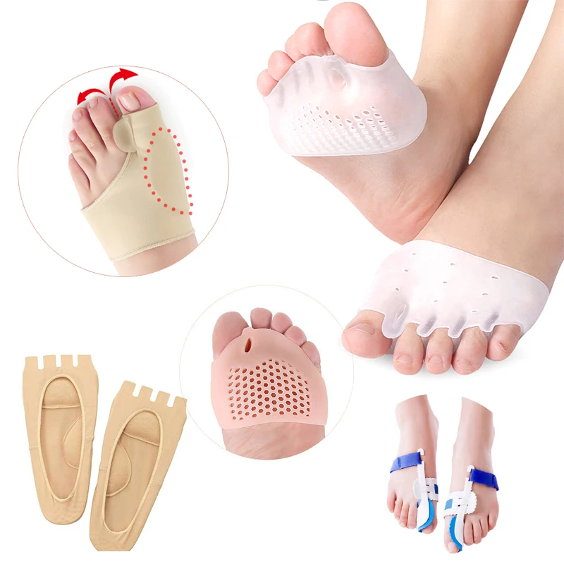 Almohadillas de separadores dedo del ortopédicas para juanetes, Corrector de juanetes, de Hallux Valgus, pedicura, antepié de silicona, herramientas para pies|Herramienta para el cuidado pie| - AliExpress