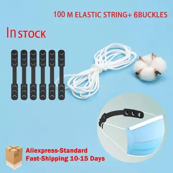 

Elastic Ear Mask String And the Mask Extension hooks For Sewing Mask Relieve Earpain loop Mask Cord Strap For Mask Sewing Craft