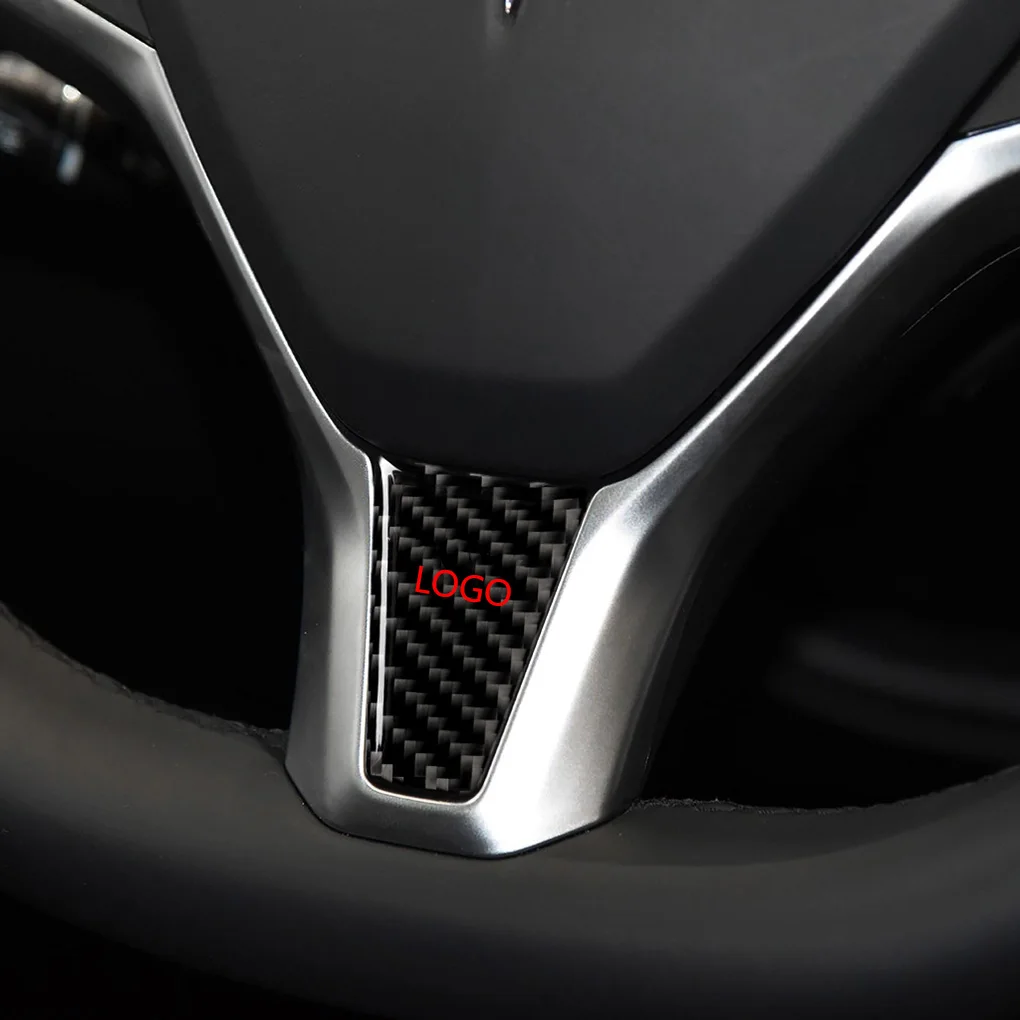 Замена для Tesla модель-s/x рулевое колесо из углеродного волокна декор отделка стикер автомобиля Interor украшения