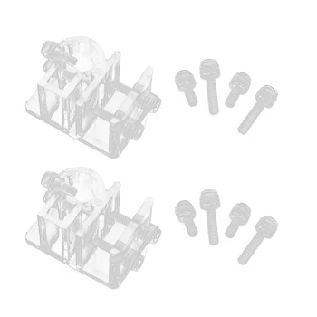 

2pcs Acrylic Aquarium Tank Water Pipe Clamp Hose Tube Rod Fixing Clip Mount Holder Fish Tank Water Pipe Fixing Clip