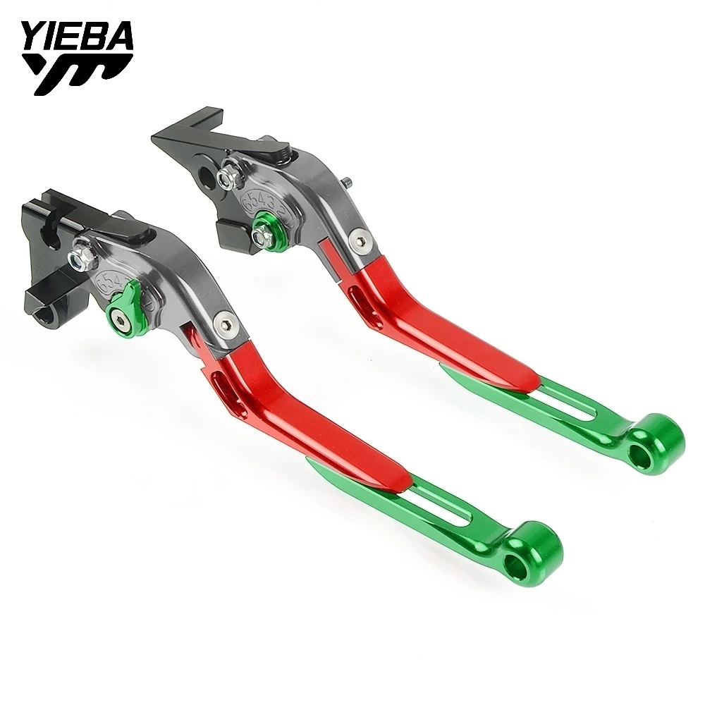 Для KAWASAKI Z1000/ZX10R/ZX12R/ZX6R/ZX636R/ZX6RR/ZX9R Тормозная ручка мотоцикла регулируемые складные тормозные рычаги сцепления
