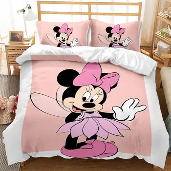 

Cute Mouse Kids Bed Bedding Sets Cartoon Girls Duvet Cover Bedclothes Pillowcase Sheet Children Soft Bed Linen Set