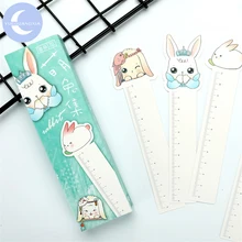 YUEGUANGXIA 30 шт./кор. бумага с кроликом линейка нерегулярные закладки для чтения книг держатель карты сообщения канцелярские принадлежности для школьных канцелярских товаров