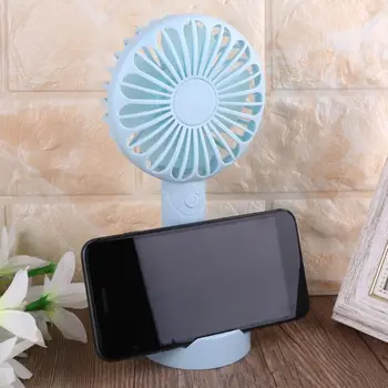 

USB or 3x AAA Battery Powered Handheld Desktop Cooling Fan Air Cooler Mobile Phone Holder with 3 Speed for Camping Home Office