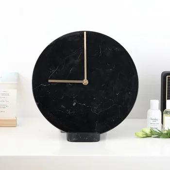 

Nordic Ins Marble Electronic Wall Clock Living Room Personality Luxury Fashion Mute Art Clocks Modern Simplicity