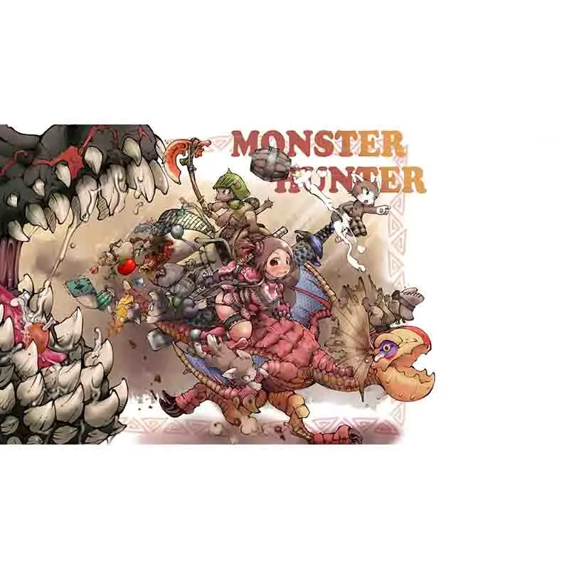 

Monster Hunter World Mousepad Board Game Playmat GSX PC Games Action Figure ICE Borne Board Gaming Mouse Pad