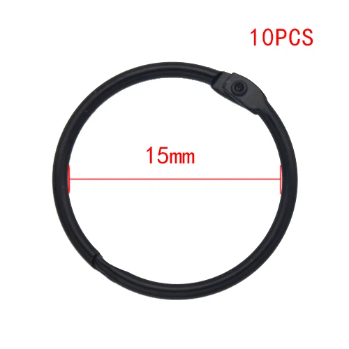 Premium Black Metal Ring Binder Set - Versatile Loose-Leaf Book Hoops for DIY Projects and Office Organization
