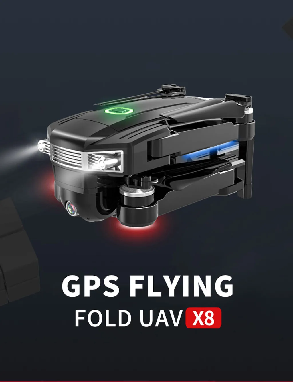 X8 gps 5G wifi FPV с камерой 4K бесщеточный селфи складной gps/оптический поток позиционирования Hover RC Дрон Квадрокоптер